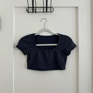 cute blue crop top
